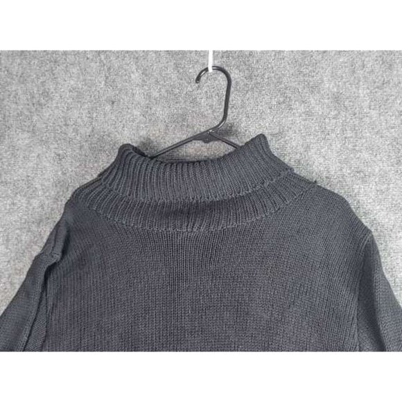 Vintage Boston Proper Knit Turtleneck Sweater Women Sz M Beaded Fringe Boho - Picture 2 of 10